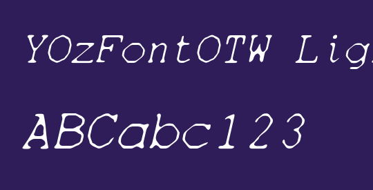 YOzFontOTW Light