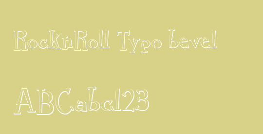 RocknRoll Typo bevel