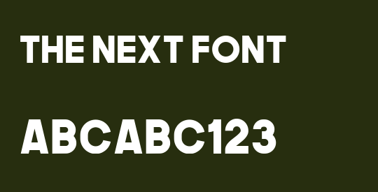 The Next Font