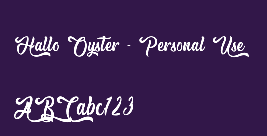 Hallo Oyster - Personal Use