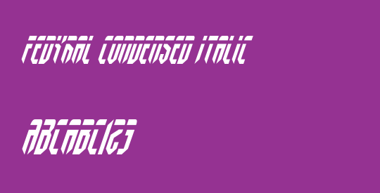 Fedyral Condensed Italic