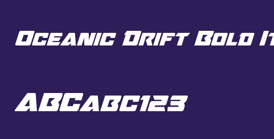 Oceanic Drift Bold Italic