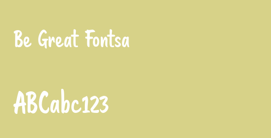 Be Great Fontsa