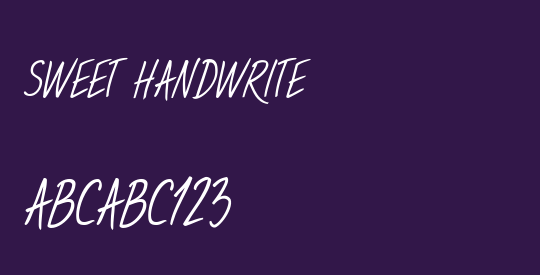 Sweet Handwrite