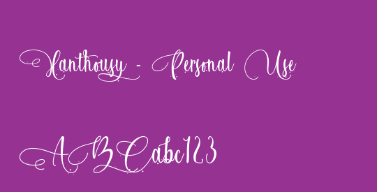 Xanthousy - Personal Use