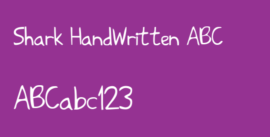 Shark HandWritten ABC