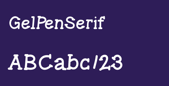 GelPenSerif