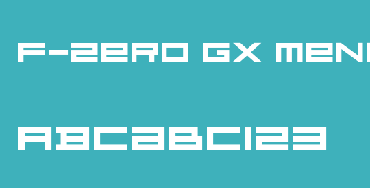 F-Zero GX Menu Font Bold