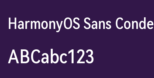 HarmonyOS Sans Condensed