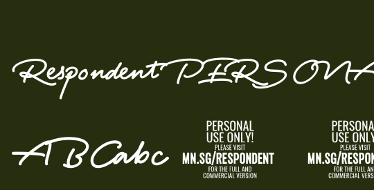 Respondent PERSONAL USE ONLY Black PERSONAL USE ONLY