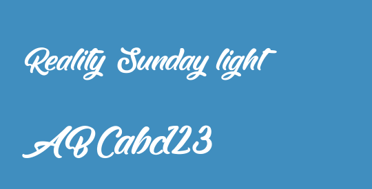 Reality Sunday light