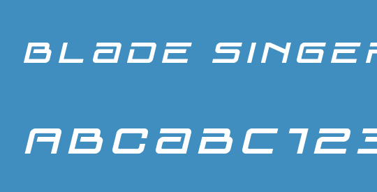 Blade Singer Title Italic