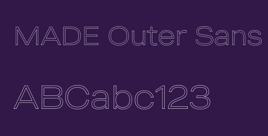 MADE Outer Sans Outline