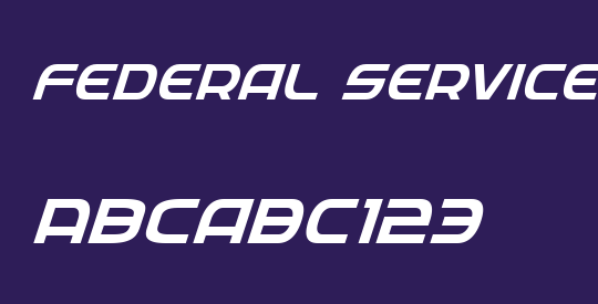 Federal Service Super-Italic