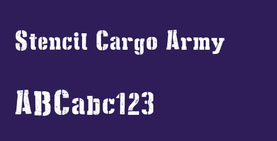 Stencil Cargo Army
