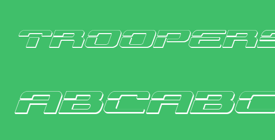 Troopers 3D Expanded Italic