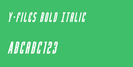 Y-Files Bold Italic