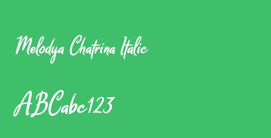 Melodya Chatrina Italic