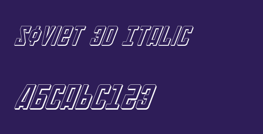 Soviet 3D Italic