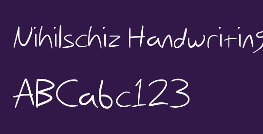 Nihilschiz Handwriting