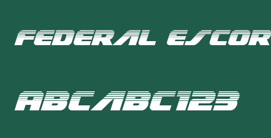 Federal Escort Halftone Italic