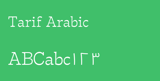 Tarif Arabic