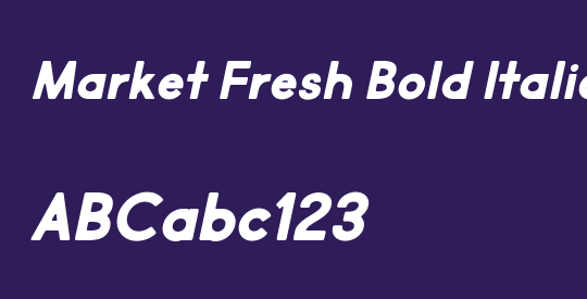 Market Fresh Bold Italic