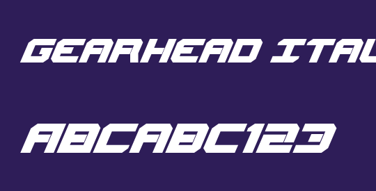 Gearhead Italic
