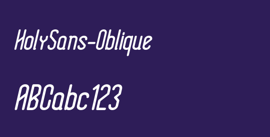 HolySans-Oblique