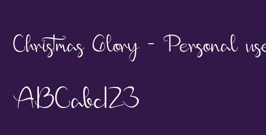 Christmas Glory - Personal use