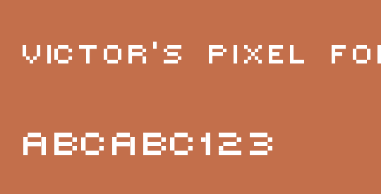 Victor's Pixel Font