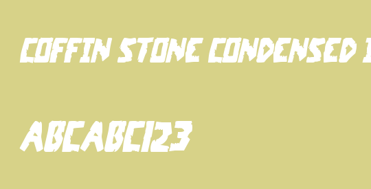 Coffin Stone Condensed Italic
