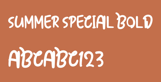 Summer Special Bold