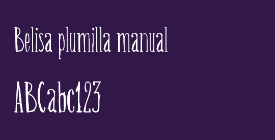 Belisa plumilla manual
