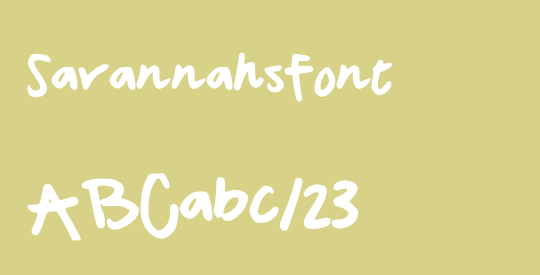 SavannahsFont