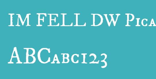 IM FELL DW Pica