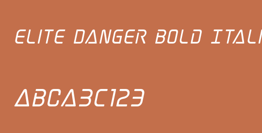 Elite Danger Bold Italic