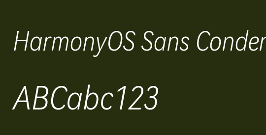 HarmonyOS Sans Condensed