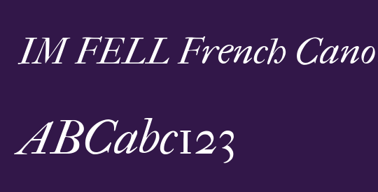 IM FELL French Canon