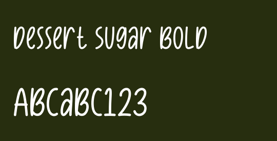 Dessert Sugar Bold