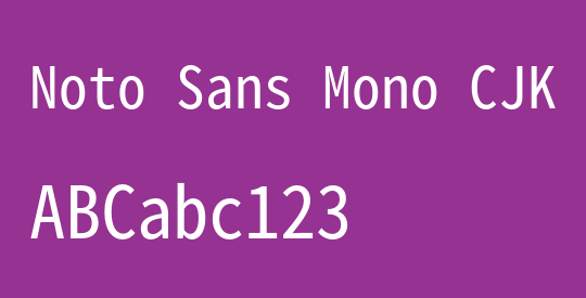 Noto Sans Mono CJK TC Regular
