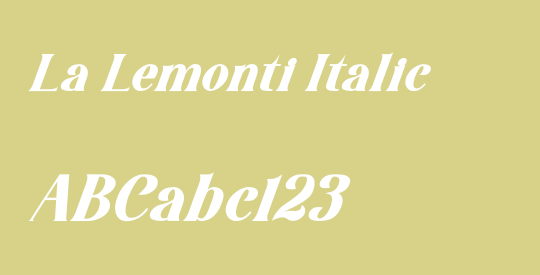 La Lemonti Italic