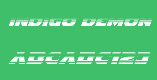 Indigo Demon Gradient Italic