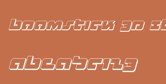 Boomstick 3D Italic
