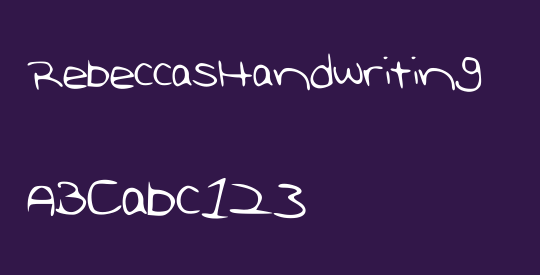 RebeccasHandwriting