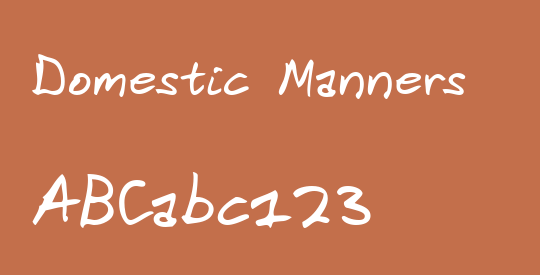 Domestic Manners