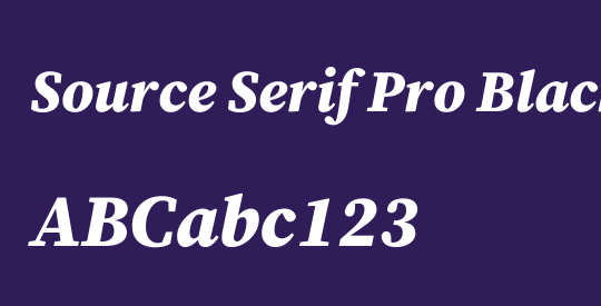 Source Serif Pro Black