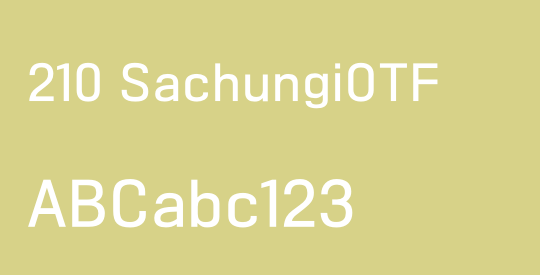 210 SachungiOTF