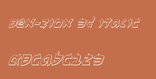 Ben-Zion 3D Italic