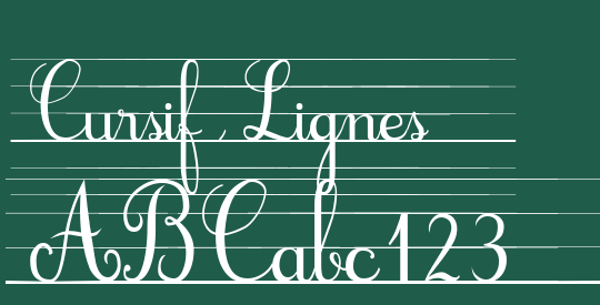 Cursif & Lignes